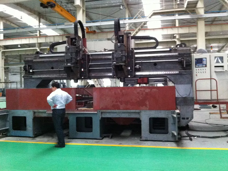 Gantry mobile CNC flat drilling machine